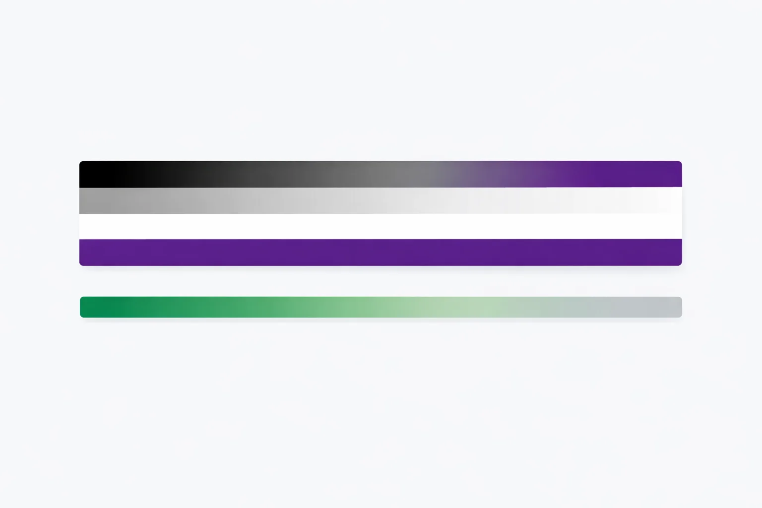 Ace spectrum bar from asexual to allosexual with a separate aromantic-to-romantic reading below it