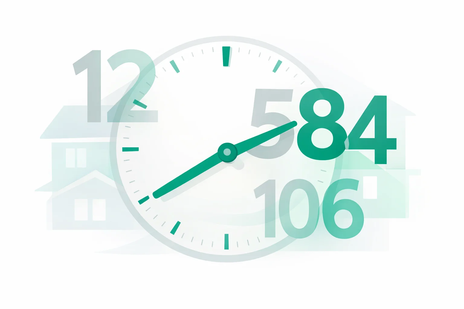 Clock face and street numbers overlapping in a warm gold double exposure, illustrating angel number synchronicity
