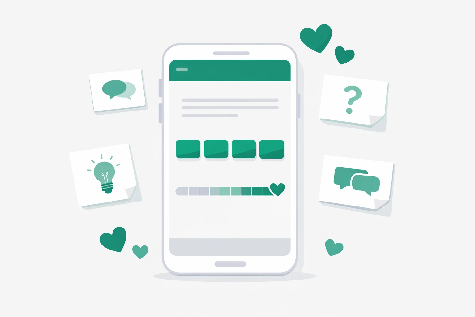 Boyfriend quiz on a phone showing confidence-level answers and a knowledge score